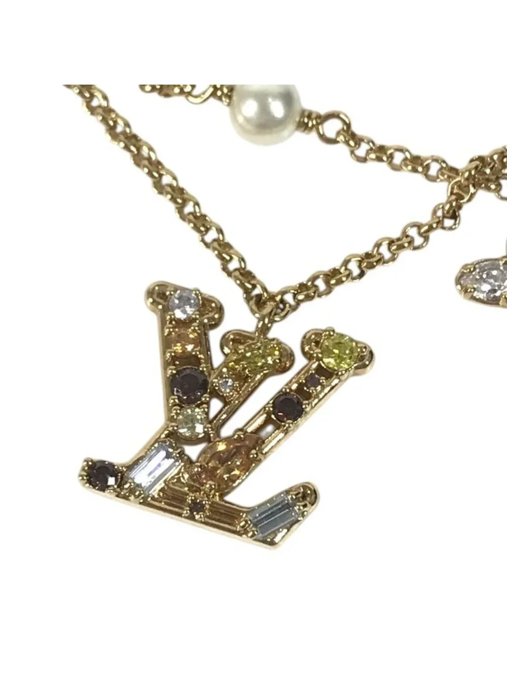 Louis Vuitton Bracelet LV Metal Strass Gold